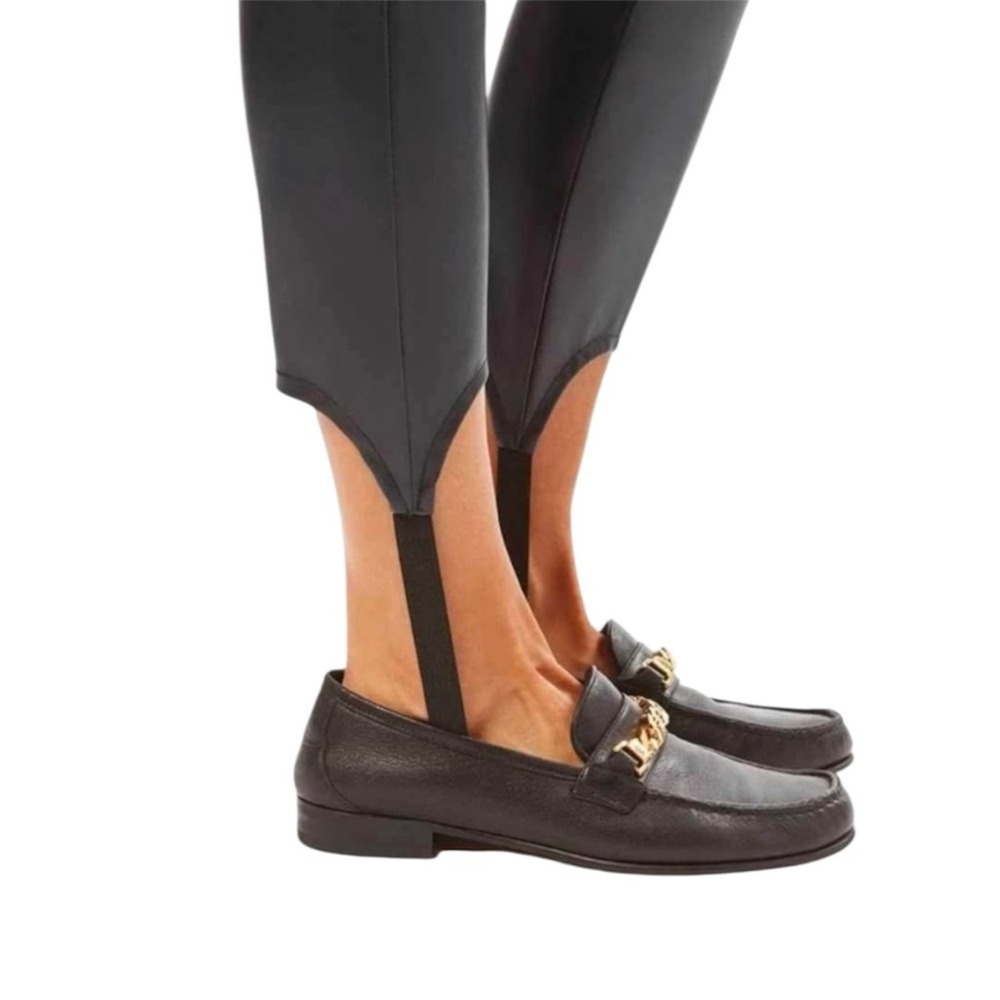 WeWoreWhat Black Vegan Leather Stirrup Leggings Sleek Form-Fitting Design Size S - Picture 6 of 8